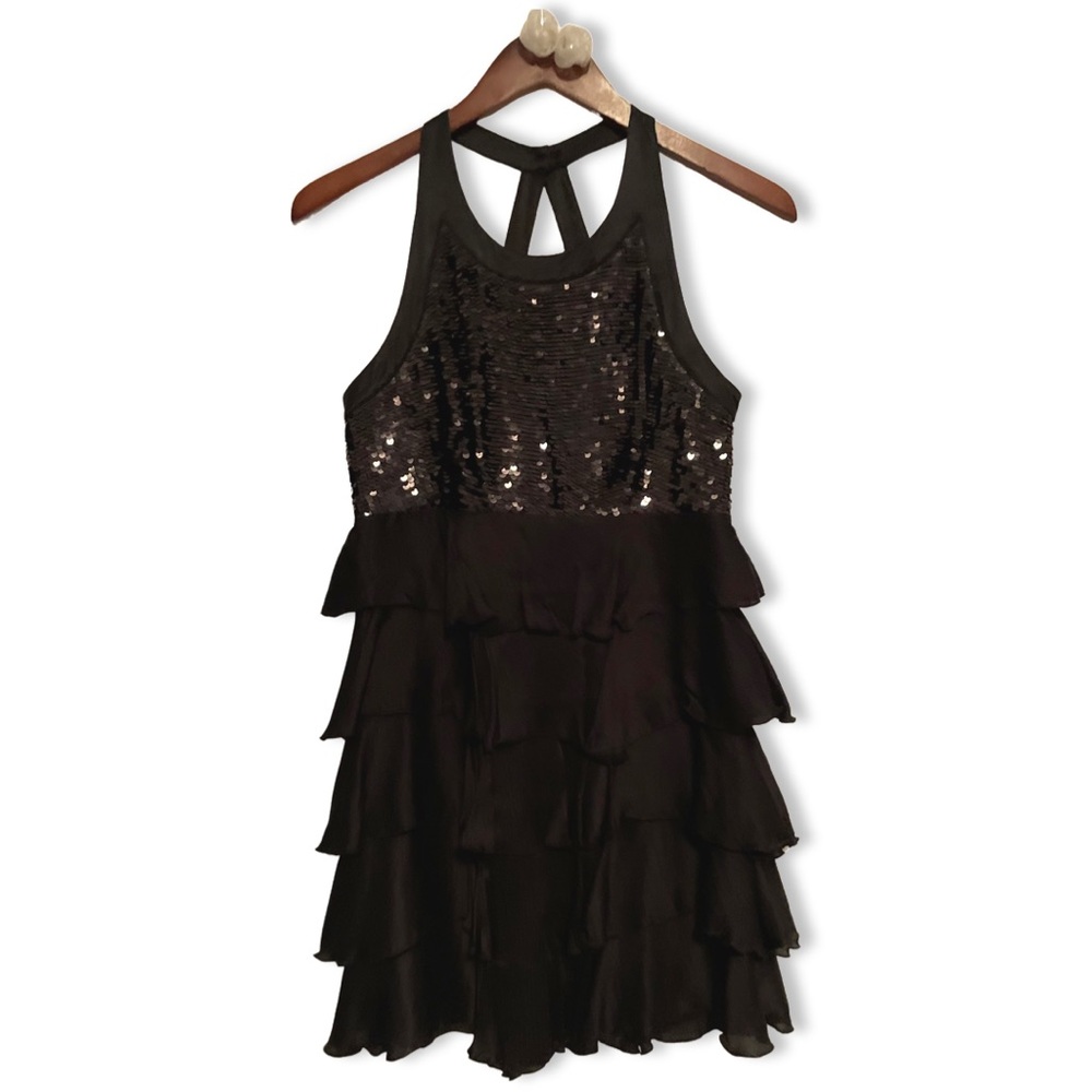 Bebe little black sequin dress!